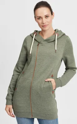 Produktbild von OXMO OXVicky Sweat Zip-Hoodie Damen Sweatjacke Kapuzenjacke Hoodie mit Kapuze Kordel Reißverschluss Eingrifftaschen Regular fit