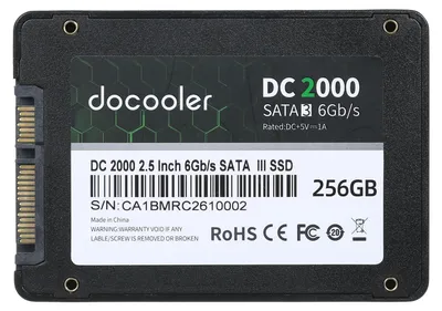 Zdjęcie produktu dla docooler DC2000 – wewnętrzny dysk SSD o pojemności 256 GB i rozmiarze 2,5 cala, interfejs SATA III, wysoka prędkość odczytu i zapisu, do komputerów stacjonarnych i laptopów