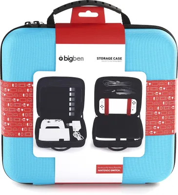 Produktbild von BigBen Nintendo Switch Storage case Hartschalenkoffer für Nintendo Switch inkl. Docking Station: blau