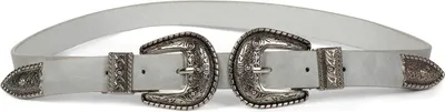 Produktbild von styleBREAKER Gürtel mit doppelter verzierter Schnalle im Western Style, B-Low Belt, Taillengürtel, kürzbar, Damen 03010085