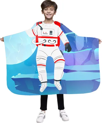Produktbild von Kinder Friseurumhang, 85x110 cm, Astronaut, Friseurumhang, für, Friseursalon, Bunt, Motiv [111]
