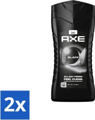 Productafbeelding van Axe 3-in-1 Douchegel Zwart, 250 ml - Voordeelverpakking - 2 stuks