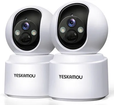 Obrázek produktu pro Bezdrátová bezpečnostní kamera – bílá – 2,5K, 4 MP – s baterií a nočním viděním – pro vnitřní použití