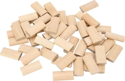 Zdjęcie produktu dla 50 sztuk kołków drewnianych 10 x 50 mm – bloki z litego drewna bukowego do łączenia na czopy, przeznaczone do produkcji mebli i łączenia elementów drewnianych