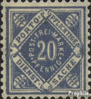 Produktbild von Briefmarken Württemberg 1906 Mi D116b mit Falz Ziffern in Raute