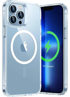 Immagine prodotto di Custodia per iPhone 13 Pro Max, compatibile con MagSafe, ibrida, con protezione contro le cadute, resistente ai graffi, trasparente
