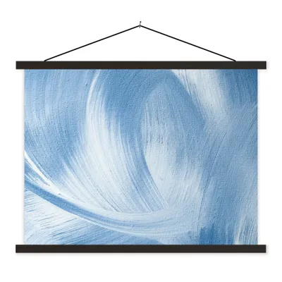 Produktbild von MuchoWow® Textilposter Blau - Acrylfarbe - Gestaltung 60x45 cm mit schwarzem Rahmen - Poster Schlafzimmer