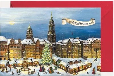 Obrázek produktu pro Mini adventní kalendář z drážďanského Striezelmarktu – čistá tradice v mini formátu