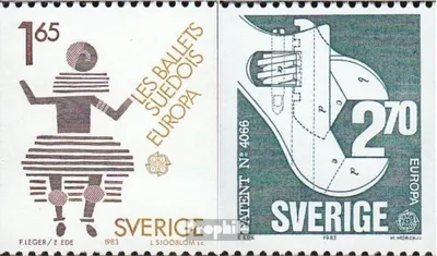 Produktbild von Briefmarken Schweden 1983 Mi 1237-1238 (kompl.Ausg.) postfrisch Europamarken