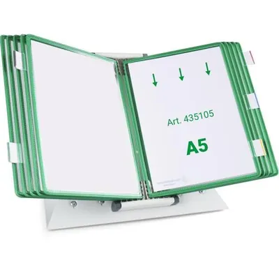 Produktbild von tarifold Sichttafelsystem 435105 DIN A5 grün mit 10 St. Sichttafeln