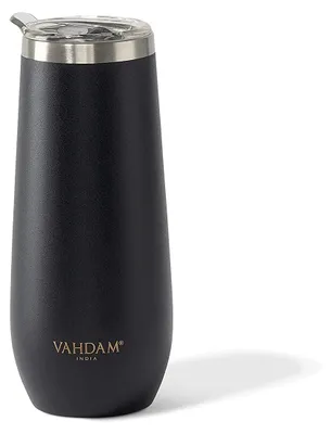 Zdjęcie produktu dla VAHDAM, kubek ze stali nierdzewnej (270 ml) - czarny | Izolowany próżniowo, podwójne ścianki