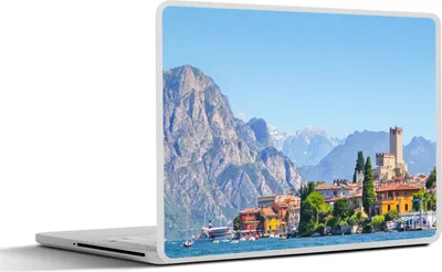 Produktbild von MuchoWow® Laptop Aufkleber Sticker Cover Gardasee - Berg - Stadt 36.5x27.5 cm - Laptop-Sticker