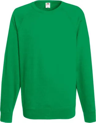 Produktbild von Fruit Of The Loom Herren Raglan-Sweatshirt, Rundhalsausschnitt BC2653 (S) (Kellygrün)