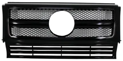 Image de Calandre avant pour Mercedes Classe G W463 (90-17) G65 G63, design noir intégral.