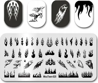 Image de Plaque de marquage des ongles MouTeen-025