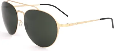 Image de Italia Independent MOD 0221 I THIN METAL 120.120 GOLD SATIN 58/16/140 Lunettes de soleil pour hommes