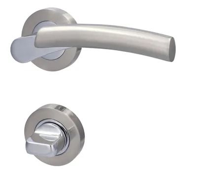 Produktbild von Alpertec WC-Rosettengarnitur Solid 7 Edelstahl silber rund