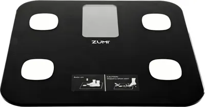 Produktbild von Zumi Smarte Personenwaage Schwarz Analyse-Waage Bluetooth 4.0 App Steuerung
