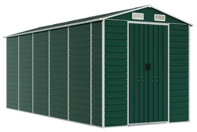 Produktbild von vidaXL Gerätehaus Grün 191x470x198 cm Verzinkter Stahl