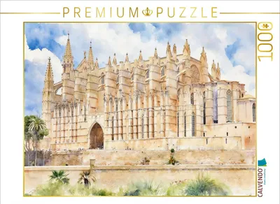 Produktbild von CALVENDO Puzzle Cathedrale de la Seu Palma | 1000 Teile Lege-Größe 64x48cm Foto-Puzzle für glückliche Stunden
