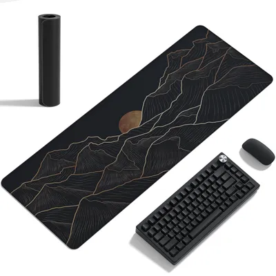 Productafbeelding van Grote gaming-muismat in Japanse stijl, afwasbare laptopmat, grote muismat voor kantoor en thuis met antislip rubberen onderkant (800 mm x 300 mm x 2 mm)