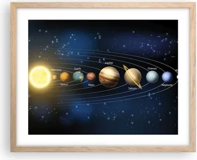 Produktbild von Gerahmtes Poster - Rahmen in heller Eiche - Kosmos Planet - 50x40 cm - Wand Bild - Wanddeko - Wandbilder - Kunstposter - Wandposter - Bilderrahmen - Bilder - Kunstdruck - Wandbild - P2NAA50x40-3650