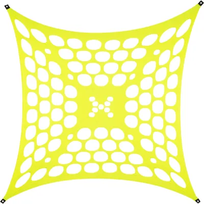 Produktbild von PSYWORK Schwarzlicht Segel Elasthan "Space Dots" Gelb, 3x3m