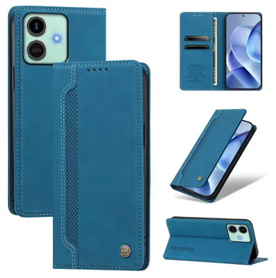 Produktbild von Handyhülle für Honor Play10, Leder Wallet Klapphülle mit Standfunktion, Stoßfeste Schutzhülle Blau