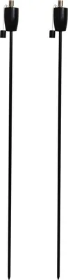 Produktbild von 2x Schwarz 146cm Metall Fass Garten Feuerfackeln - Groß Draussen Citronella Paraffin Ölbrenner Tiki Pfahl Laterne Beleuchtung - von Harbour Housewares