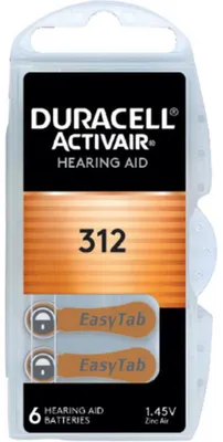 Image de Duracell DA312 Pile Hoogeapp 1.4 V