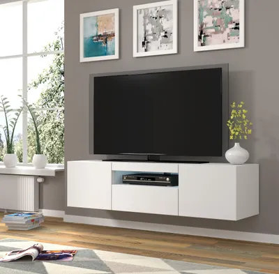 Zdjęcie produktu dla Homlando szafka RTV AURA 150 cm biały mat