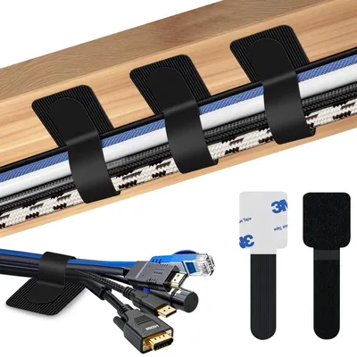 30 selbstklebende Kabelbinder, Kabelmanagement für Schreibtisch, TV, PC