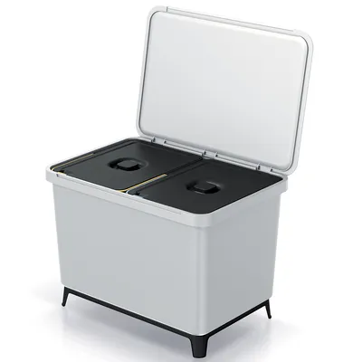 Zdjęcie produktu dla nabbi Kosz na odpady sortowane NKS60W2 46 l - popiół