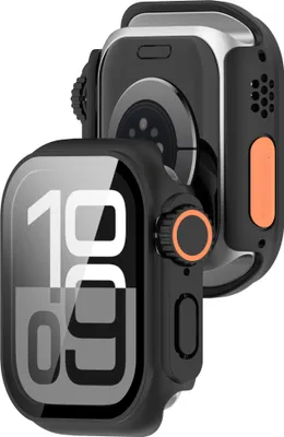 Obrázok produktu pre INF Ochranný obal pre Apple Watch - Tvrdý plast a tvrdené sklo čierna 44 mm