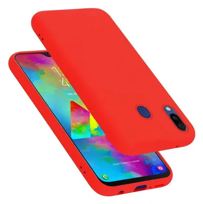 Produktbild von Cadorabo Schutzhülle für Samsung Galaxy M20 Hülle in Rot Handyhülle Case Cover TPU Etui