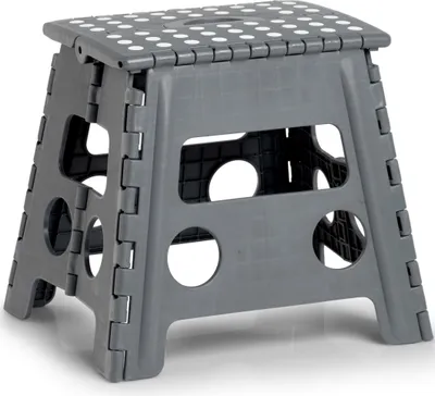 Produktbild von ZELLER Klapphocker 13035 aus Kunststoff, anthrazit / Tritt / Klappstiege