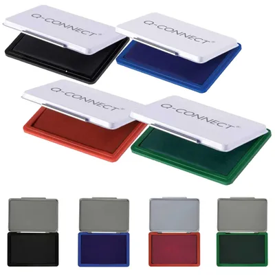 Productafbeelding van Stempelkussen 9x5,5 cm 4 kleuren zwart blauw rood groen