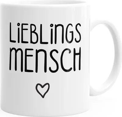 Produktbild von Lieblingsmensch Kaffee-Tasse schwarz glänzend MoonWorks® weiß unisize