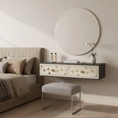 Obrázok produktu pre Skye Decor, Kvalitná komoda (kód výrobku) – antracitová, travertínová, zlatá, 120 cm