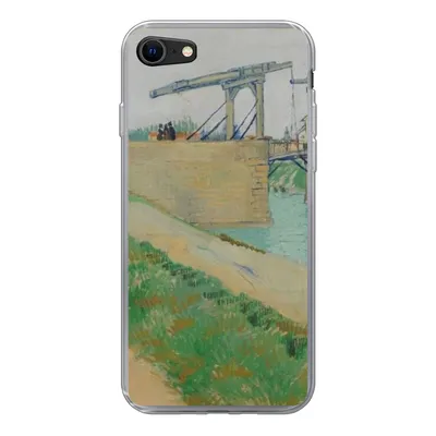 Produktbild von MuchoWow® Handyhülle Schutzhülle Hülle für iPhone 7 Die Brücke von Langlois - Vincent van Gogh Silikon Softcase Handy Hülle - Kartenhalter