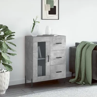 Produktbild von [Home] Sideboard Betongrau 69,5x34x90 cm Holzwerkstoff , Neue Mode 2024 im häuslichen Leben