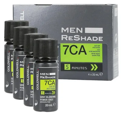 Image de Goldwell Color men reshade 7CA Blond Moyen Cendré Froid CFM 4x20ml - teinture