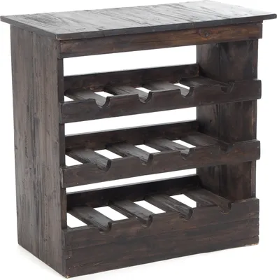 Produktbild von WEINREGAL "RUSTIQUE" | Mahagoni, 70x70x38cm (HxBxT) | Farbe: 03 dunkelbraun