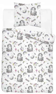 Produktbild von Detexpol Kinder Bettwäsche Set 160x200 Baumwolle mit Einhörnern
