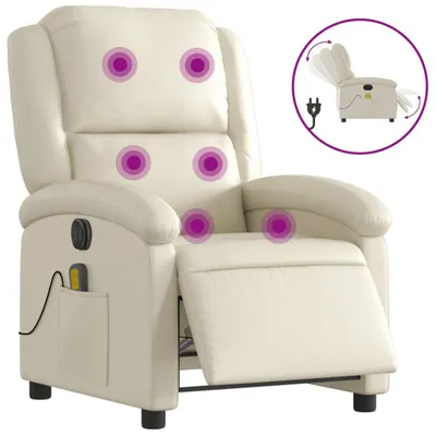 Produktbild von Massagesessel Elektrisch Creme Kunstleder