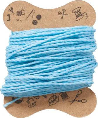 Obrázek produktu pro Šňůra micro macramé, Ø 1 mm, voskovaná, světle modrá