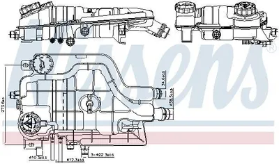 Produktbild von NISSENS Ausgleichsbehälter Kühlmittel passend für MERCEDES-BENZ ATEGO 3 Kühlwasser 996205