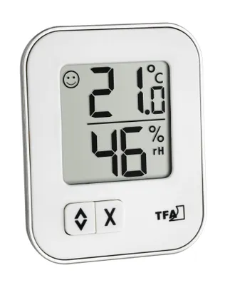 Obrázok produktu pre 30.5026.02 TFA MOXX digitálny teplomer s vlhkomerom, biely