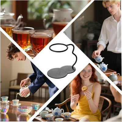 Produktbild von Teefilterhalter aus Metall für die Zubereitung von Getränken | Halterung für Tropfkonus im Café, beim Camping oder in der Küche