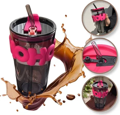 Obrázok produktu pre Carla Fľaša na pitie Seedy čierna a ružová One size